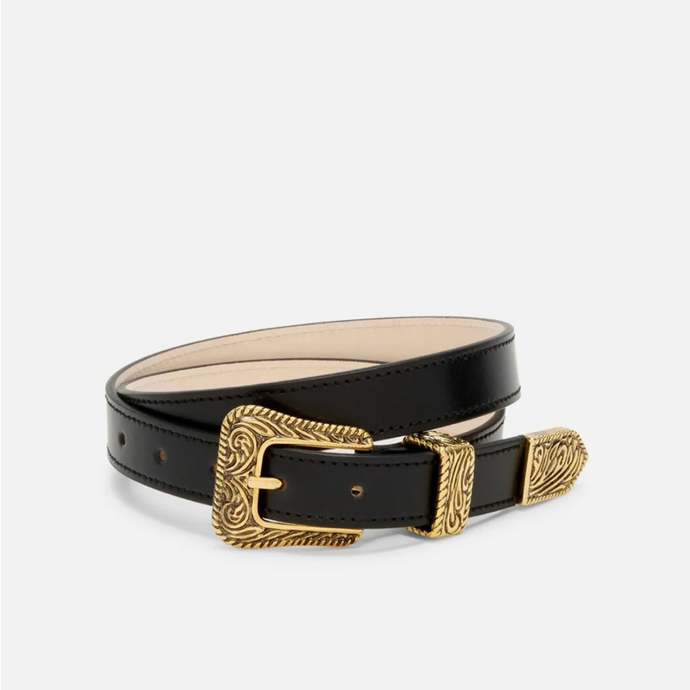 AUREUM Black and Gold Women's Belt